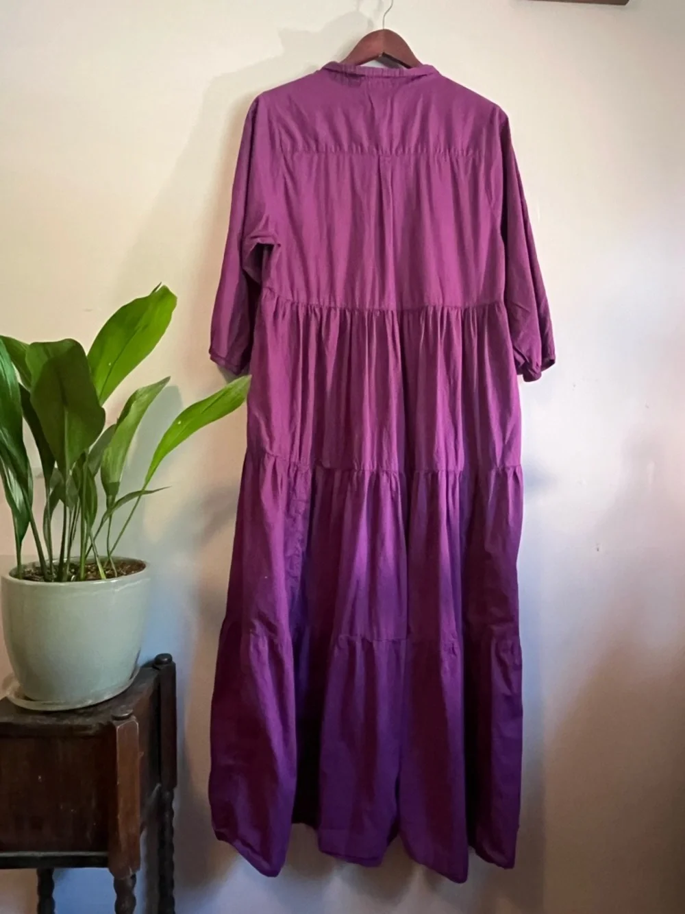 Natural Life Purple Tiered Maxi Dress -  L - Picture 4 of 7